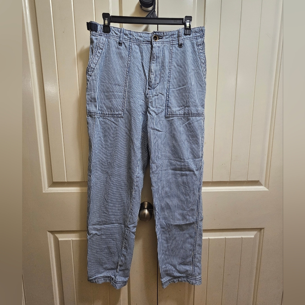 Blue Striped Pants
